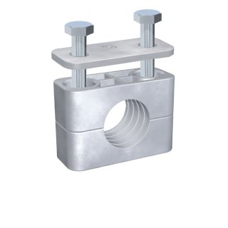 Komplettschelle, Standard-Baureihe, Aluminium, AL, gerippt
