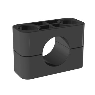 Rohrschelle, 323.5 PPH black 9005, Standard-BR, 32,5 mm, BG 3