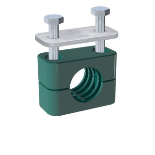 Komplettschelle, 532PPDPAS, Standard-BR, gerippt, PP, 32 mm, BG 5
