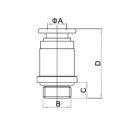 GE-Steckverschraubung mit Außensechskant, SQSMM54, M5, 4 mm, Mini-BR, OR
