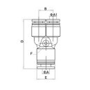 Y-Steckverbinder, reduzierend, SQSYR64R, 6 mm, 4 mm