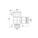 L-Steckverschraubung mit zylindrischem IG/AG, SQSTF188, G 1/8 Zoll, 8 mm, OR