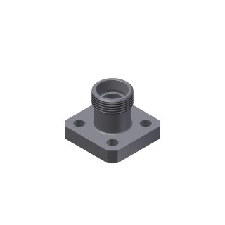 Flanschverschraubung - gerade 24°, GF-35LK-L15-250K, 15L, 35 mm 4-Loch