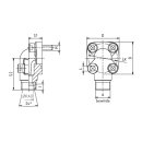 Flanschverschraubung 90° - 24°, WF-35LK-S16-315K,...