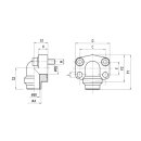 SAE-90° Anschweißflansch metr.,AFS 104/90 SRE 48,3M,SAE 1 1/4 Zoll,48,3 x 4,5 mm
