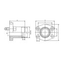 SAE AGflansch 24°, AFG404M/S38, 38S, 1 1/4 Zoll