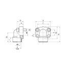 SAE-90° Einschraubflansch BSPP-Gewinde, AFS-102/90...