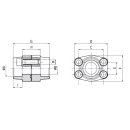 SAE Einschweiß-Flanschverbinder, DFS-406SM, 2 Zoll,...