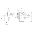 SAE-90° Anschweißflansch Adapter metr., WFS-6003-30M, 1 Zoll, RG 30 x 4 mm