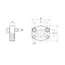 SAE Verschlussflansch, AFC-100, SAE 3/4 Zoll