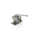 3-Wege-Kugelhahn mit L-Bohrung und Bodenplatte, BK3-15L-13-11231-LPL, DN13