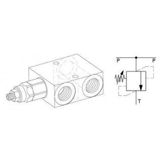 Druckbegrenzungsventil, VLP1303403A, G 3/4 Zoll, 60 bar 350 bar, 130 l/min