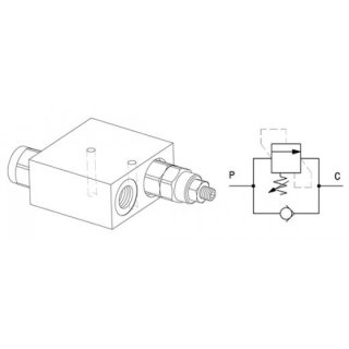 Druckfolgeventile, VSQ403801A, G 3/8 Zoll, 20 bar 100 bar, 40 l/min, 300 bar