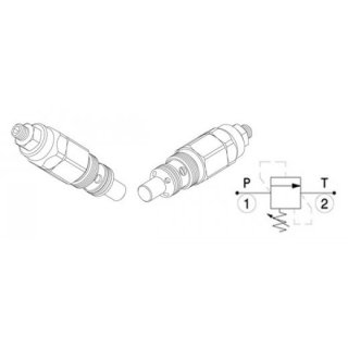 Einschraubpatrone, VLP40C01A, 20 bar 100 bar, 40 l/min