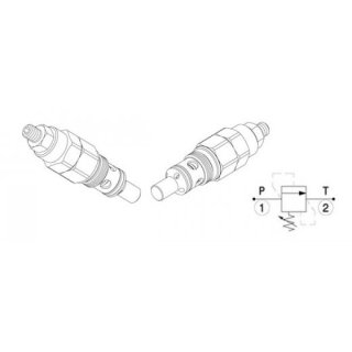 Einschraubpatrone, VLP80C01A, 20 bar 100 bar, 80 l/min