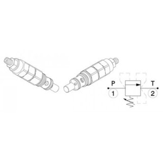 Einschraubpatrone, VLP80CC03A, 60 bar 350 bar, 80 l/min