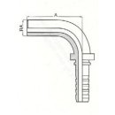 Pressnippel, DN10 BEL 12mm, Rohrstutzen RSL blank 90°