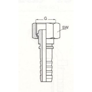 Pressnippel, DN20 DKL 22 M30 x 2, SW36, DKO 24, metr.