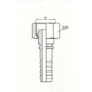 Pressnippel, DN20 DKL 22 M30 x 2, SW36, DKO 24, metr.