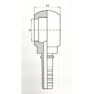 Pressnippel, DN16 RN - D 22, Ringnippel metrisch nach DIN 7642