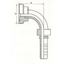Pressnippel, DN16 SFL.3 R 3/4 D=38.1, SAE-Flansch 3000...