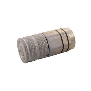 Steck-Kupplungsmuffe flachdichtend mit IG DIN 3852, BG 2, M22 x 1,5, Serie FH