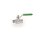 ND-Kugelhahn, ART 377 GREEN, AG 1/2 Zoll, IG 1/2 Zoll, 50 bar, Hebelgriff