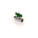 ND-Kugelhahn, ART 379 GREEN, AG 3/8 Zoll, IG 3/8 Zoll, 50 bar, T-Griff