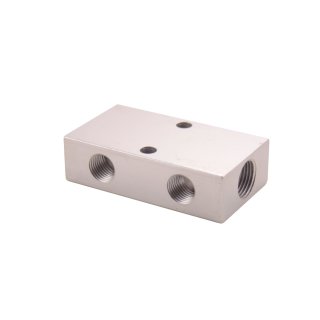 Verteilerplatte, 4 fach, (D) G 1/8 Zoll, (H) G 1/4 Zoll