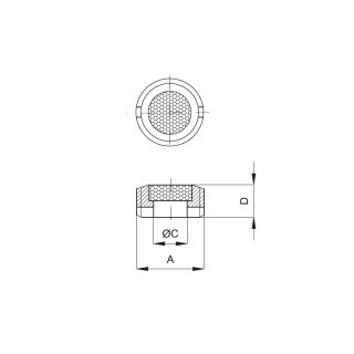Schalldämpfer, Typ 2SP, AG G 1/4 Zoll