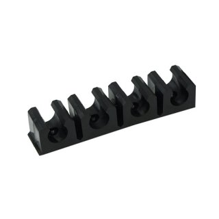 Schlauchklemmleiste, für AD Schlauch 6 mm, schwarz