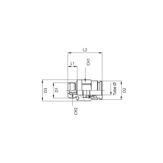 GE-Steckverschraubung mit Außensechskant, Steck R12 08 38, AG G 3/8 Zoll, 8 mm