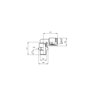 L-Steckverschraubung kurz, IQSL184ES, R 1/8 Zoll, 4 mm