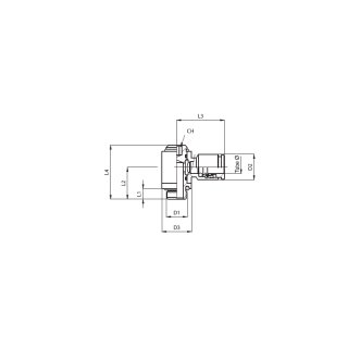 L-Steckverschraubung mit Imbusschraube, R190614, 6 mm, AG G 1/4 Zoll