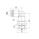 L-Steckverschraubung kurz, SQSML186, G 1/8 Zoll, 6 mm, Mini- Baureihe, mit OR