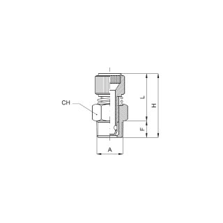 Drosselventil, Typ 2SVE R 1/4, AG G 1/4 Zoll