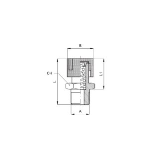 Drosselventil, Typ 2SVT R 1/4, AG G 1/4 Zoll