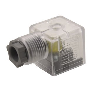 Gerätestecker BF A, LED gelb, 230V AC und VDR, PG9, Profildichtung