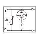 Gerätestecker BF A, LED gelb, 230V AC und VDR Kabel 5m