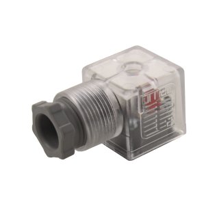 Gerätestecker BF A, LED rot, 12V/DC, Löschdiode, PG11