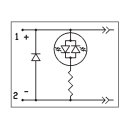 Gerätestecker BF A, LED rot, 12V/DC, Löschdiode, PG11