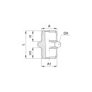 Doppelnippel, Typ A 006 12 34 (10 NC), R 1/2 Zoll / R 3/4...