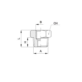 Reduziernippel, Typ A 002 12 38 (5 RMFC), R 1/2 Zoll / R 3/8 Zoll