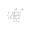 Reduziernippel, Typ A 002 14 18 (1 RMFC), R 1/4 Zoll / R...