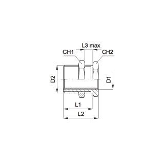 Schott-Verschraubung, Typ A 044 18 18, G 1/8 Zoll