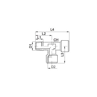 LE-Verschraubung, Typ A 025 38 38, AG R 3/8 Zoll, IG G 3/8 Zoll