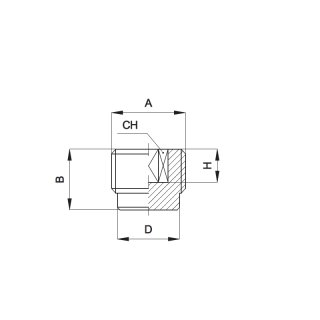Inbusschraubstopfen, Typ A 011 18 18 (1 TB), R 1/8 Zoll