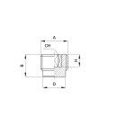 Inbusschraubstopfen, Typ A 011 18 18 (1 TB), R 1/8 Zoll
