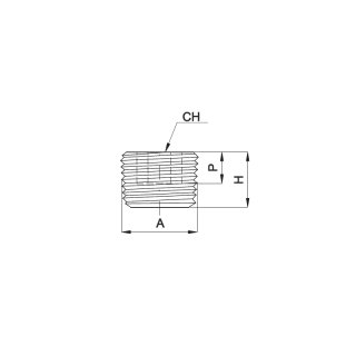 Verschlussschraube, Typ A 012 18 18, R 1/8 Zoll