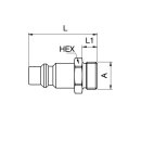 Serie 26SF AD MXX, Stecknippel-AG, M16x1,5, NW 7,2 / 40 qmm, ME